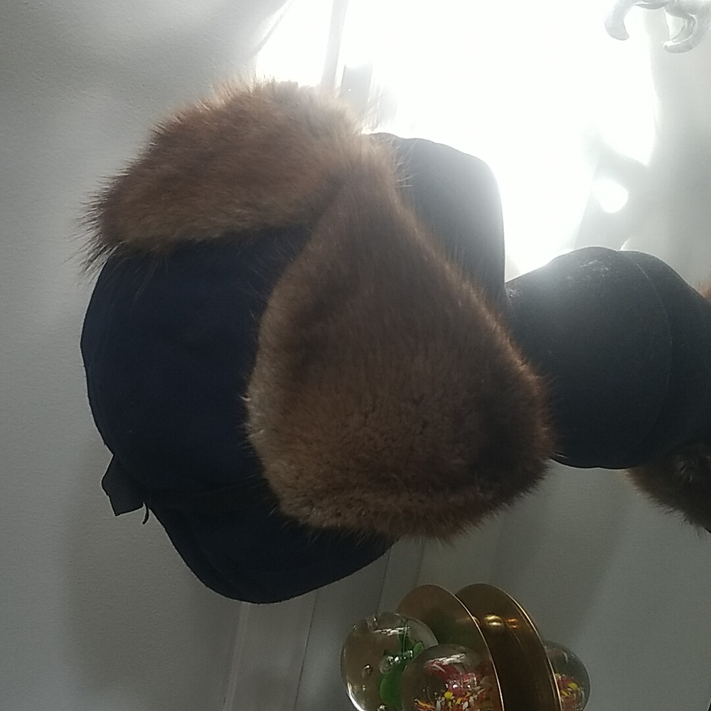 Real Fur Trapper RCMP Trooper Winter Hat